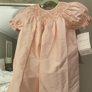 Strasburg pink silk gown size 24 months